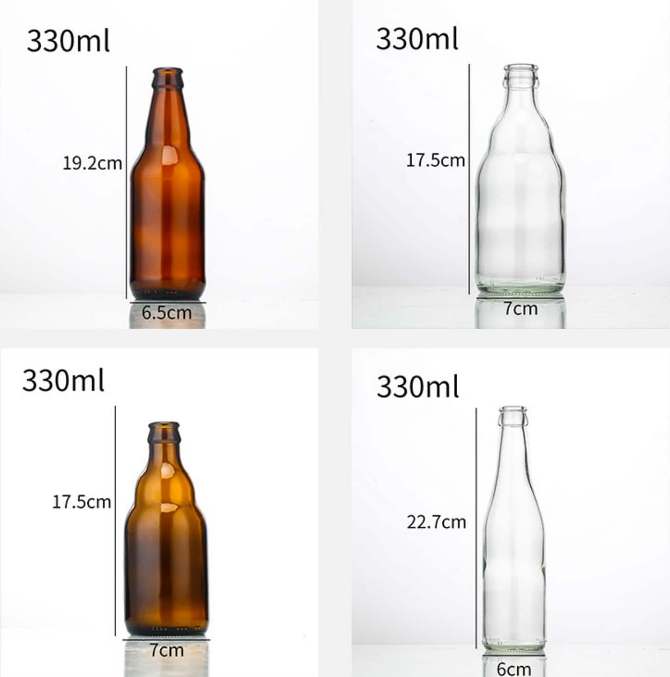 250ml 330ml 500ml Amber Beer Bottles Custom Glass Bottles Jars And Glass Container Manufacturer