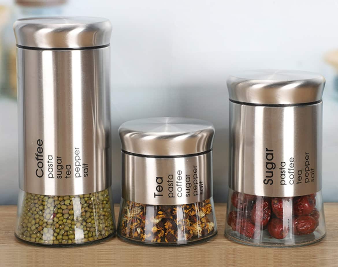 Glass spice jars 350ml 550ml 800ml