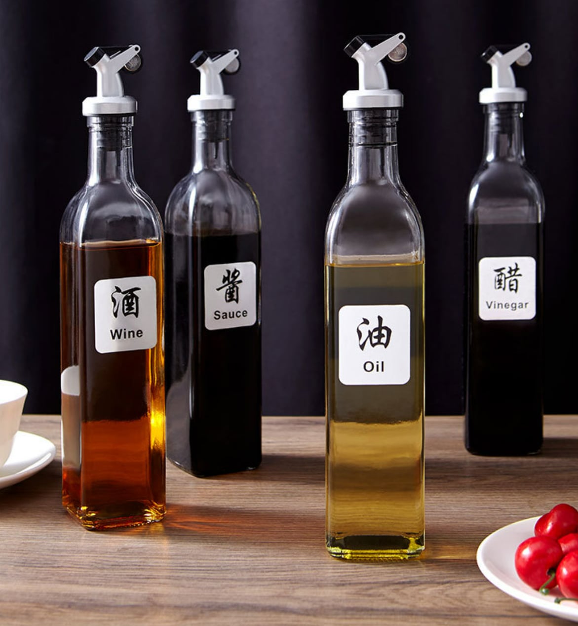 Square oil bottles 250ml 500ml