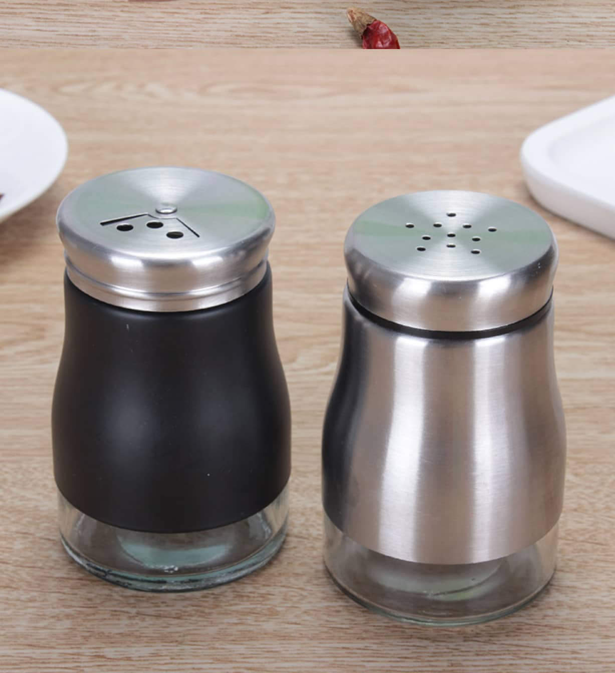 Glass spice jars with Stainless steel cover 150ml