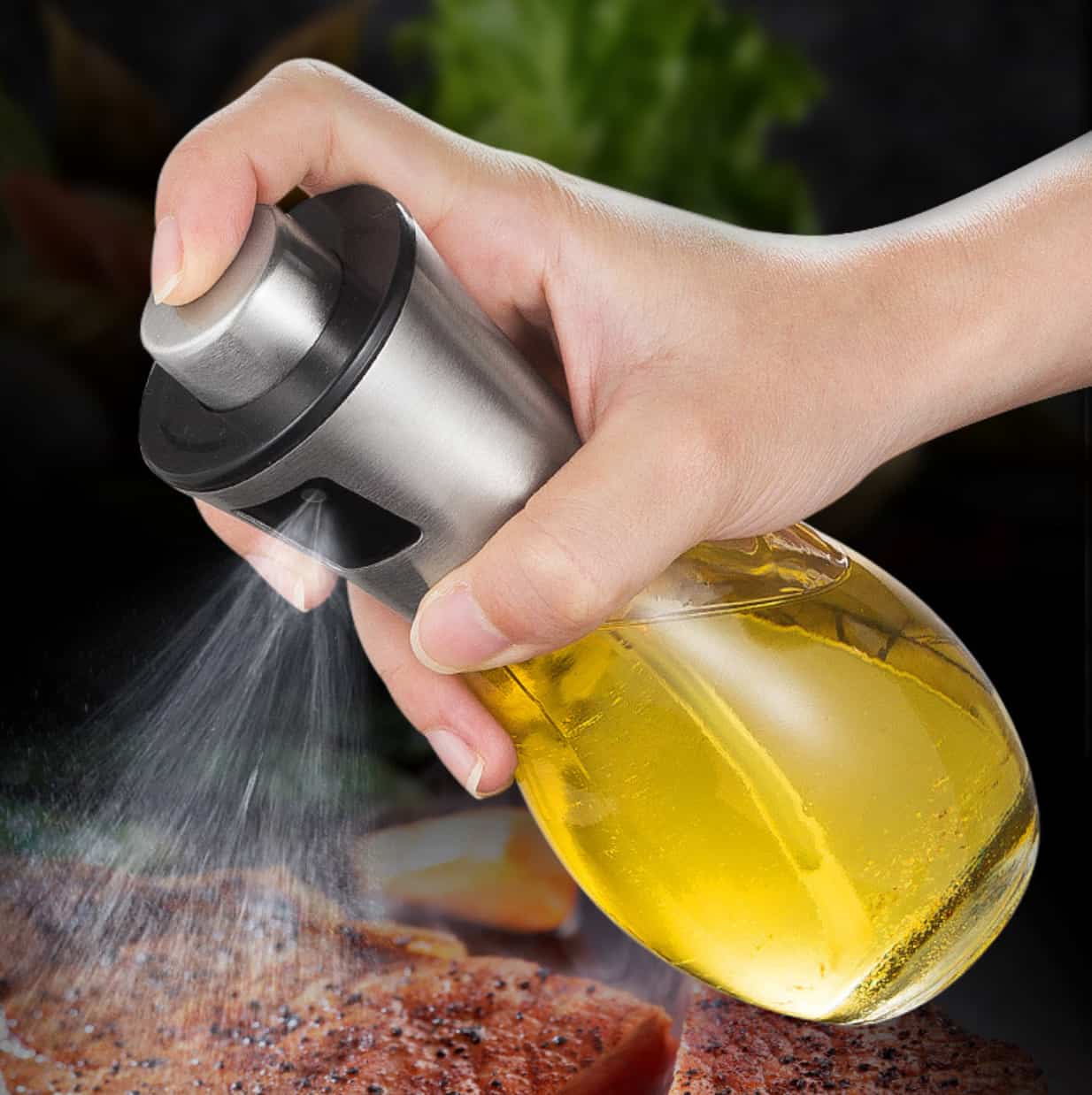 Glass oil spray bottle 200ml