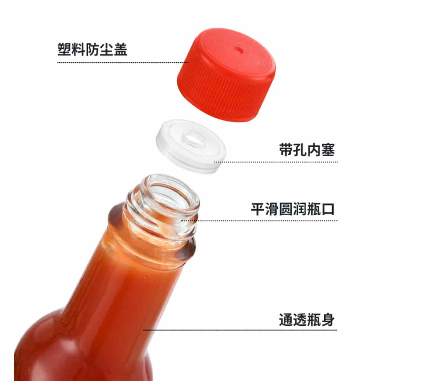 Glass salad ketchup sauce bottles 100ml 150ml