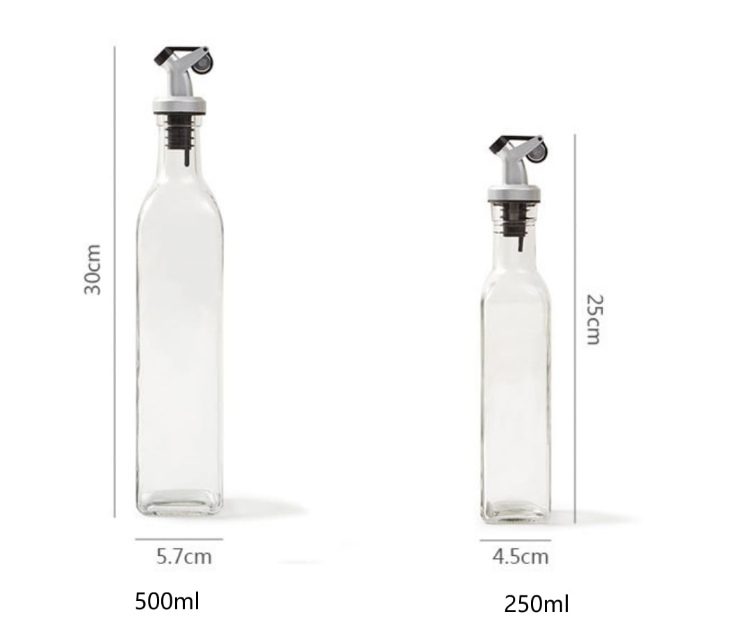 Square oil bottles 250ml 500ml