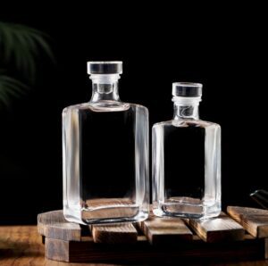 Square crystal flint volcanic bottom liquor bottles