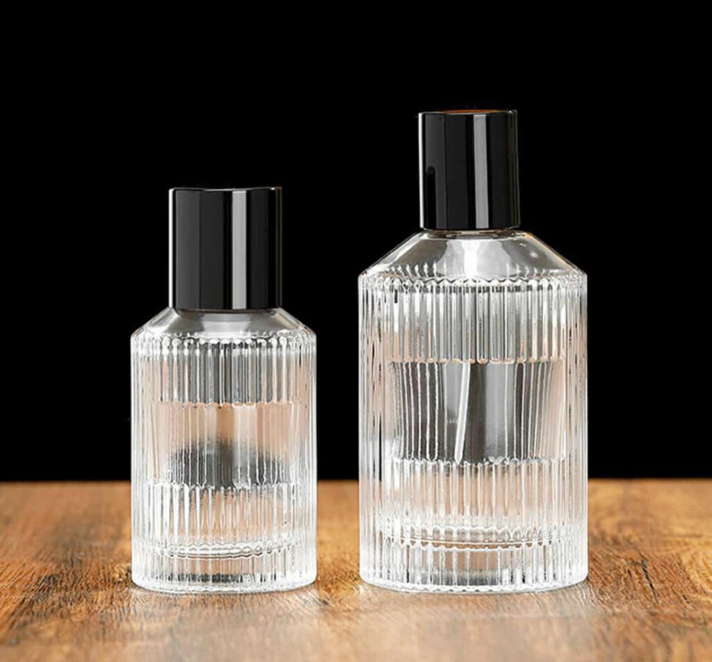 Round perfume bottle with oblique shoulder 30ml 50ml 100ml 