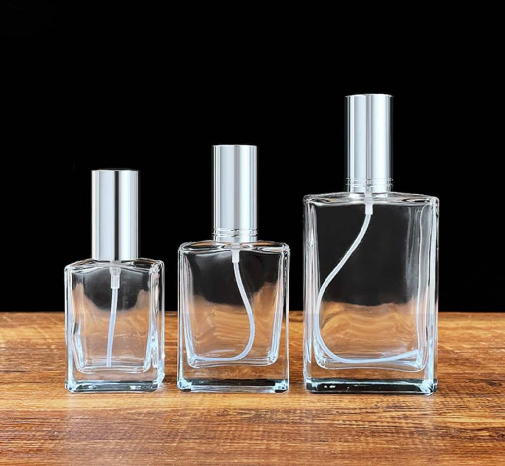 Small square perfume bottles 30ml 50ml 100ml 