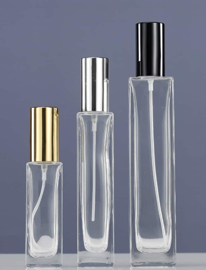 Tall square perfume bottles 30ml 50ml 100ml 