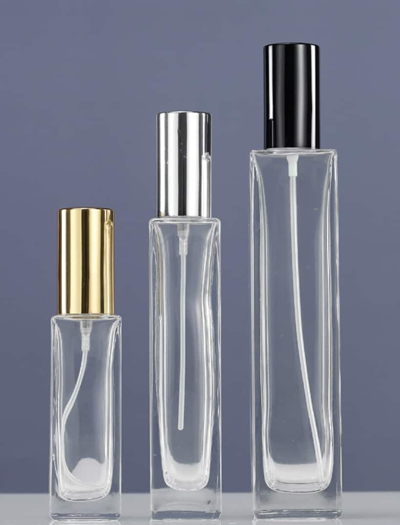 Tall square perfume bottles 30ml 50ml 100ml