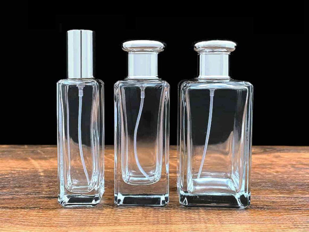 Crystal flint square perfume bottles 30ml 50ml 100ml 