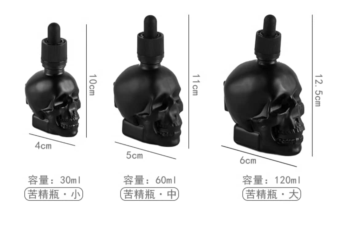 Skull dropper bottle 30ml 60ml 120ml