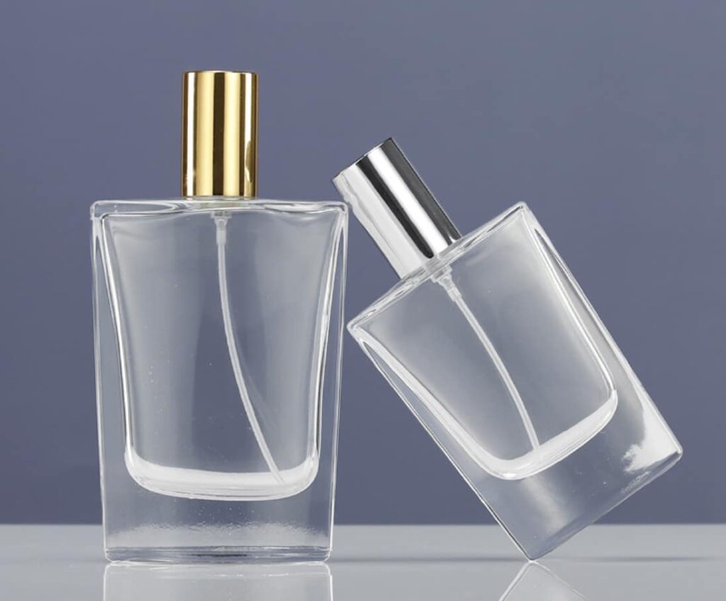 Clear square perfume bottles 30ml 50ml 