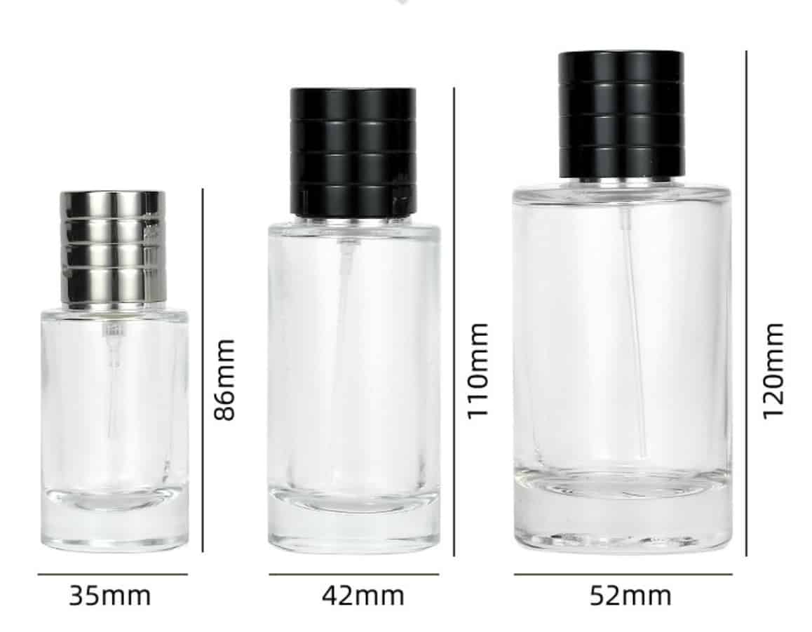 Classic round perfume bottles 25ml 50ml 100ml