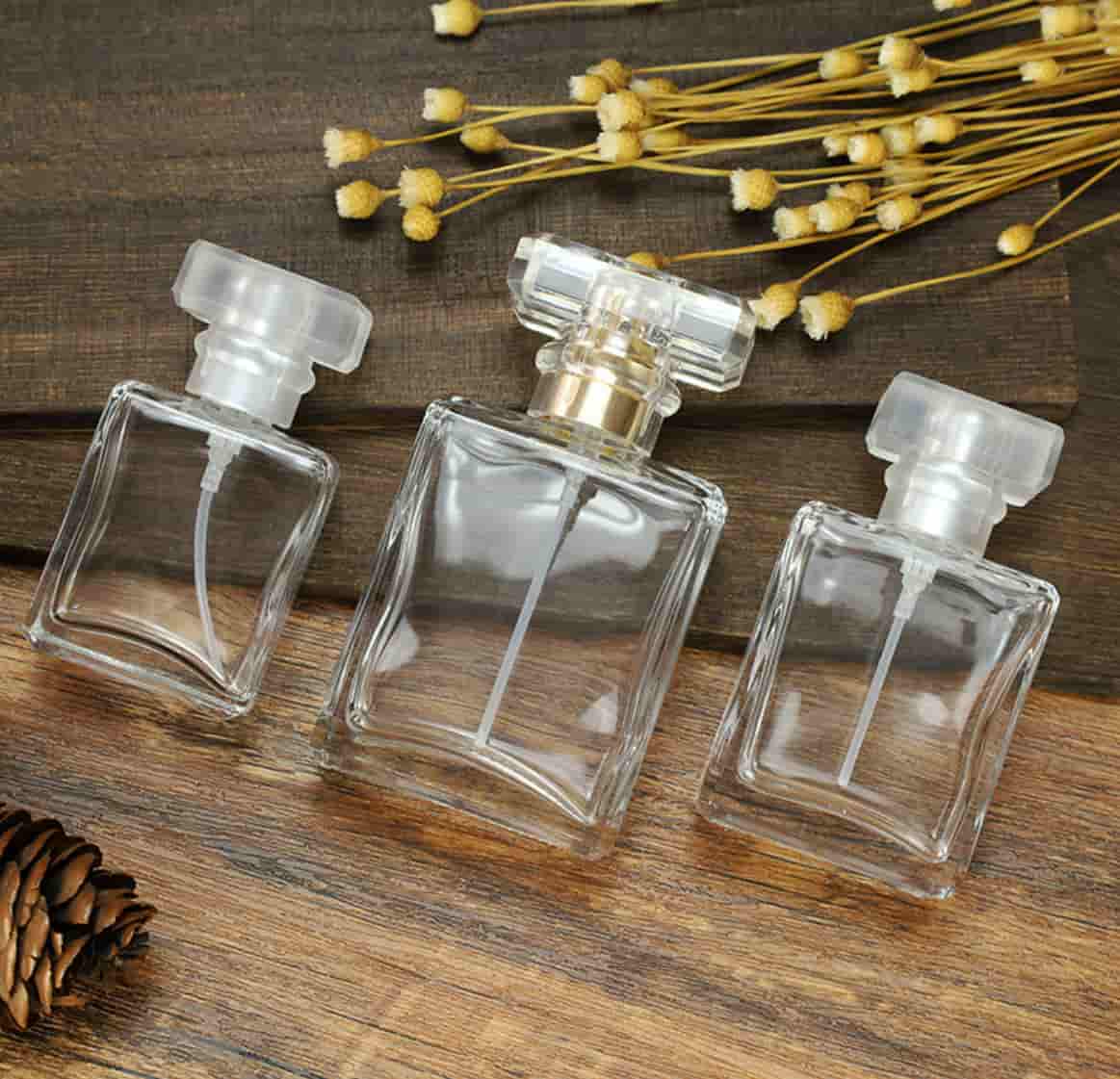 Clear Square perfume bottles 20ml 30ml 50ml 100ml