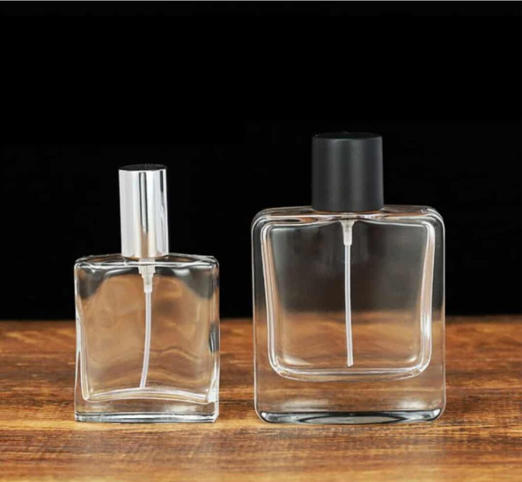 Small square perfume bottles 25ml 50ml 