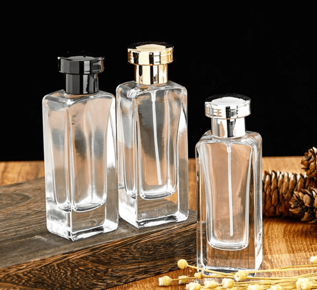 High square thickened glass perfume bottle 50ml 