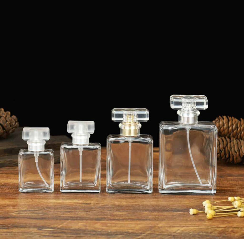 Clear Square perfume bottles 20ml 30ml 50ml 100ml 