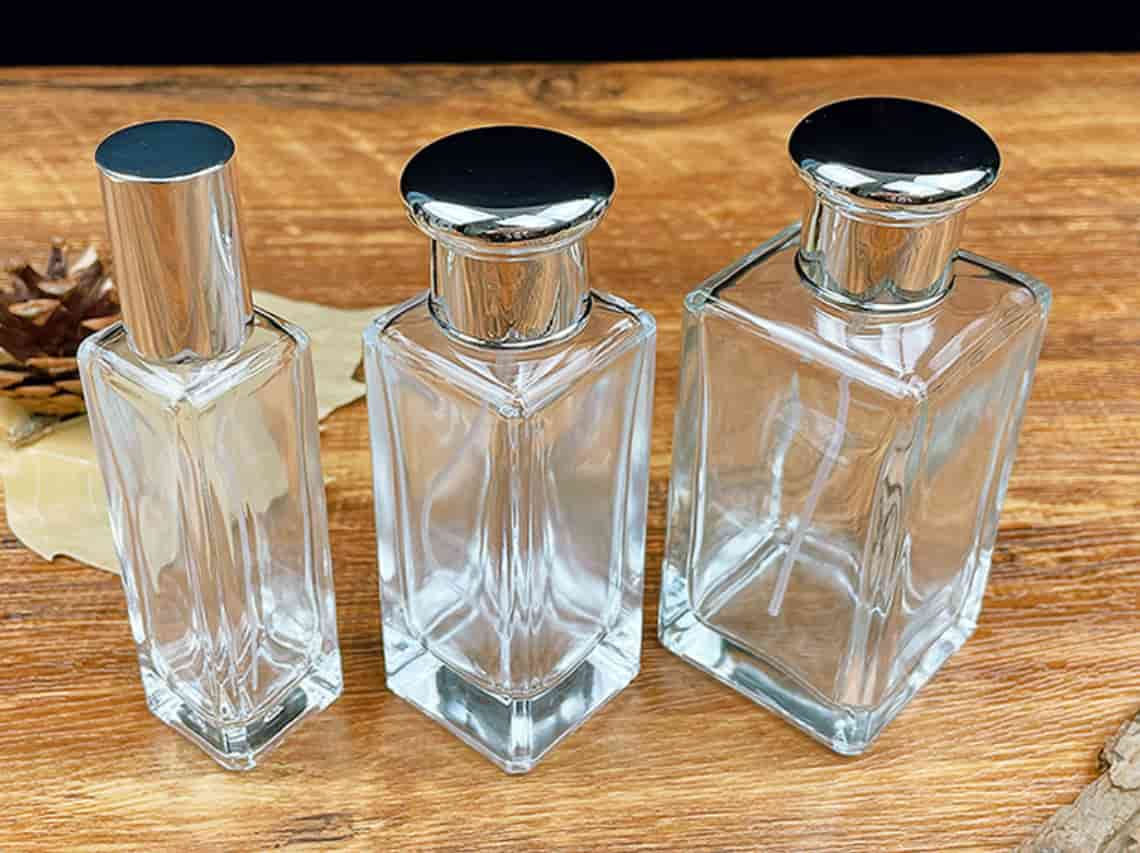 Crystal flint square perfume bottles 30ml 50ml 100ml