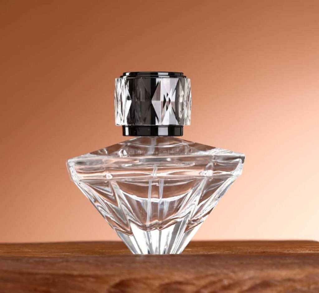 Diamond shaped glass perfume bottles 70ml