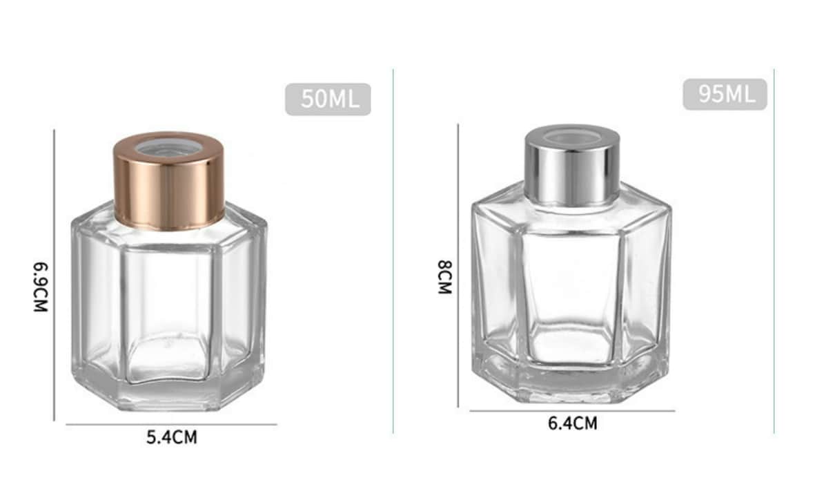 Hexagonal diffuser bottles 50ml 100ml