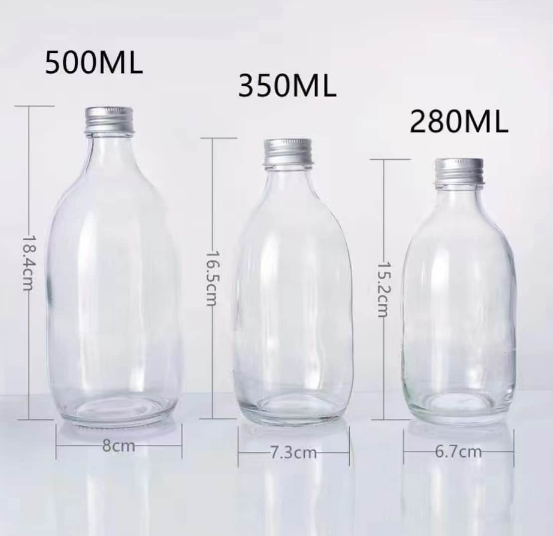 Fashion glass beverage bottles 280ml 350ml 500ml-2