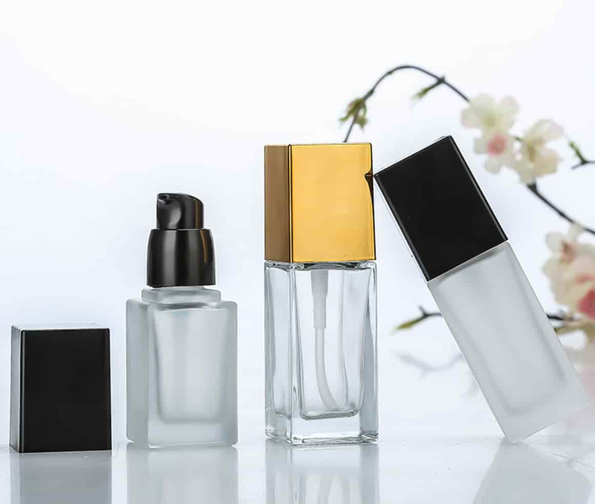 Square glass lotion bottles 15ml 20ml 30ml 40ml 60ml 100ml-2