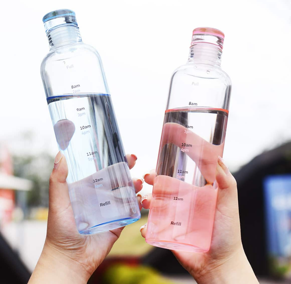 Fashion style Borosilicate glass water Bottle 300ml 500ml 750ml-2