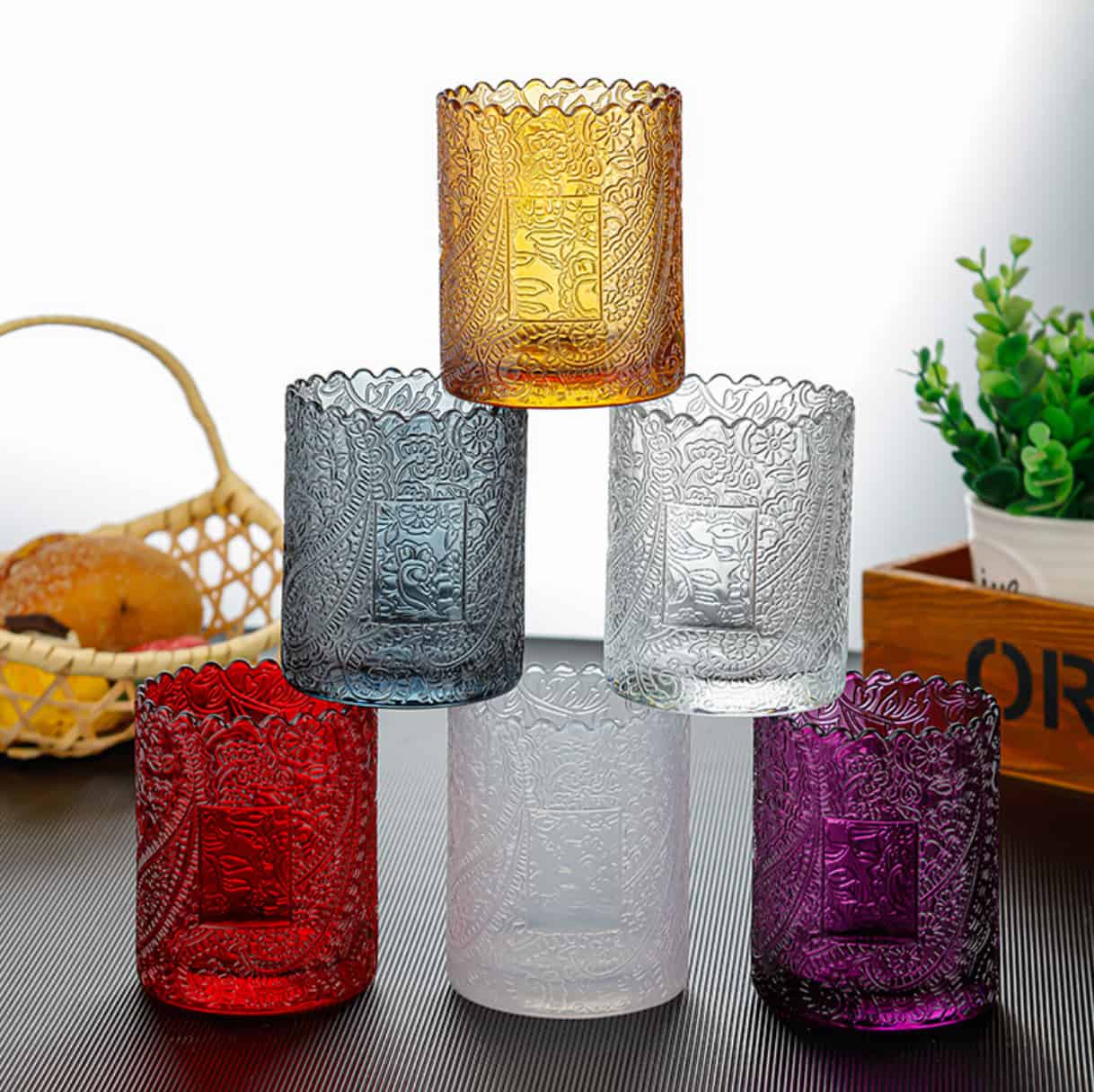 Wholesale Custom Unique Iridescent Glass Candle Vessels Empty Candle Jars  Transparent Container - Buy China Wholesale Glass Candle Jar $0.25