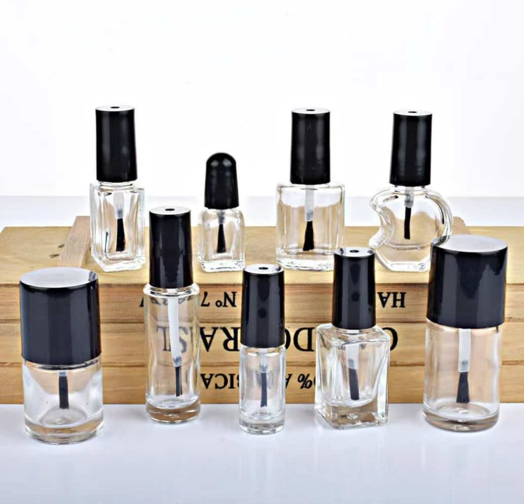 Empty glass nail polish bottles 3ml 4ml 5ml 6ml 7ml 8ml 9ml 10ml 12ml 15ml 