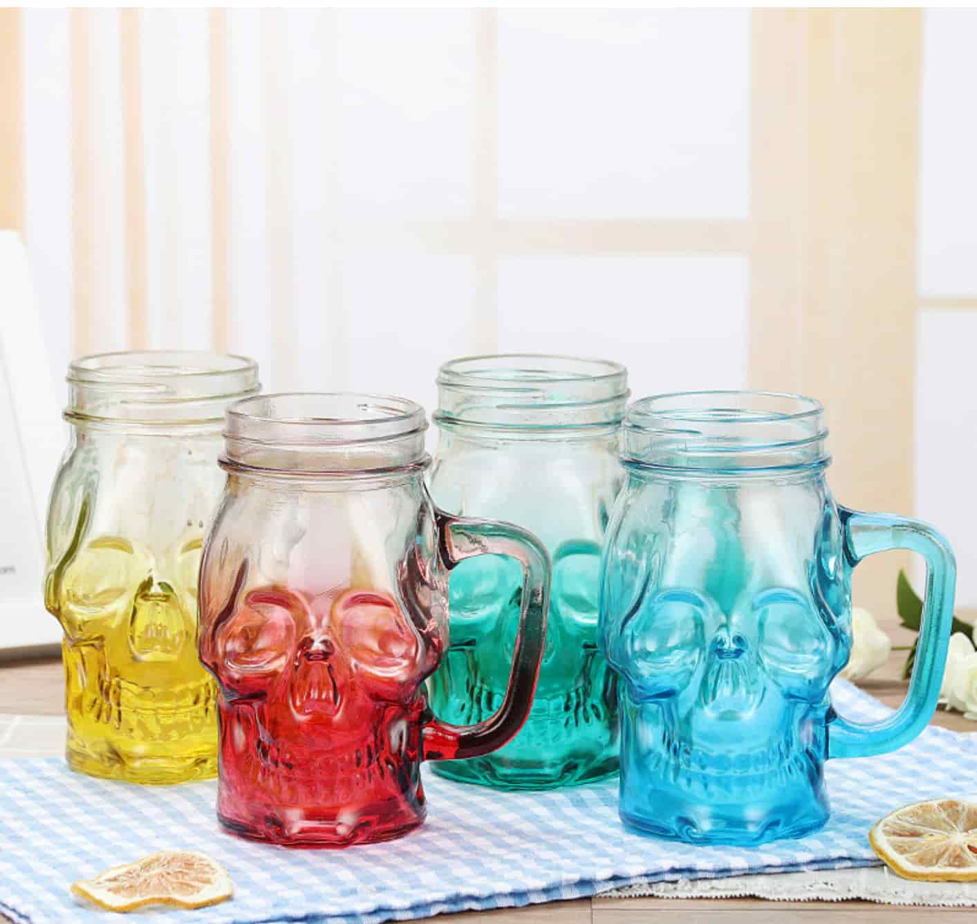 Skull mason jars with lids 500ml (2)