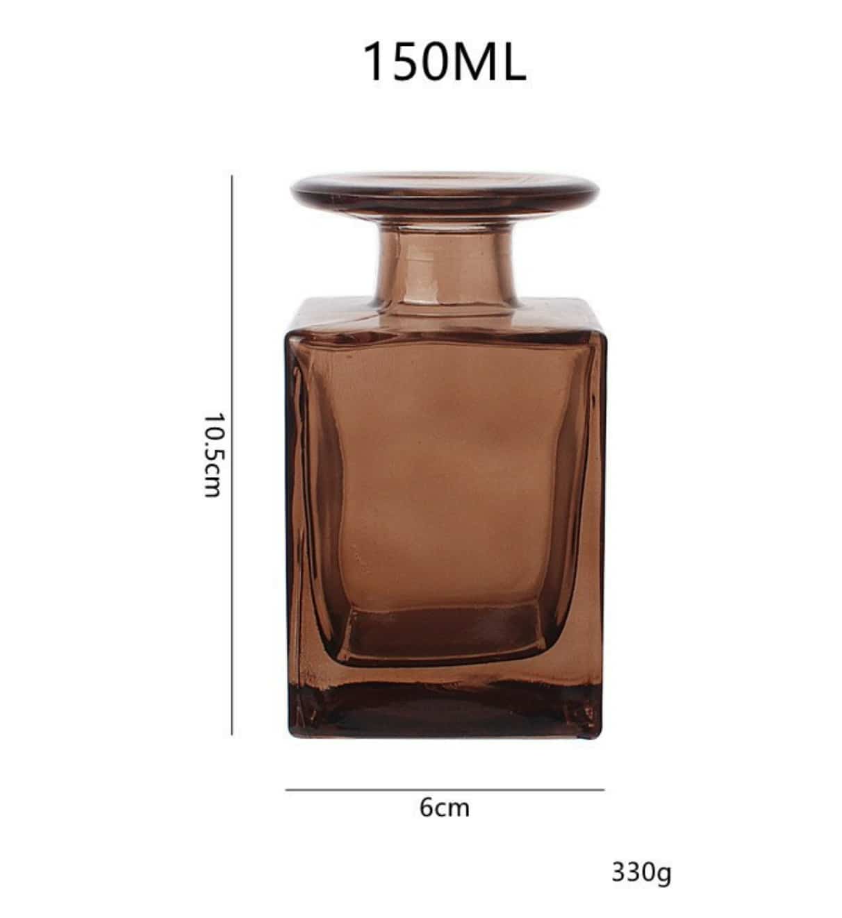 Clear amber home reed diffuser bottles 150ml-3