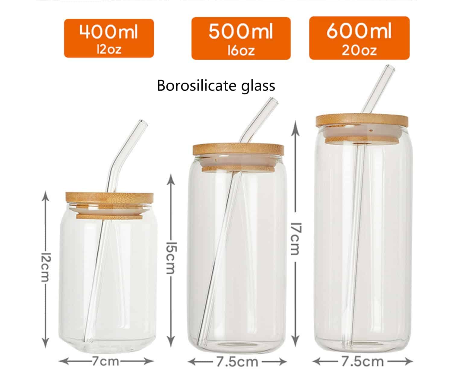 Borosilicate cola beverage bottle size