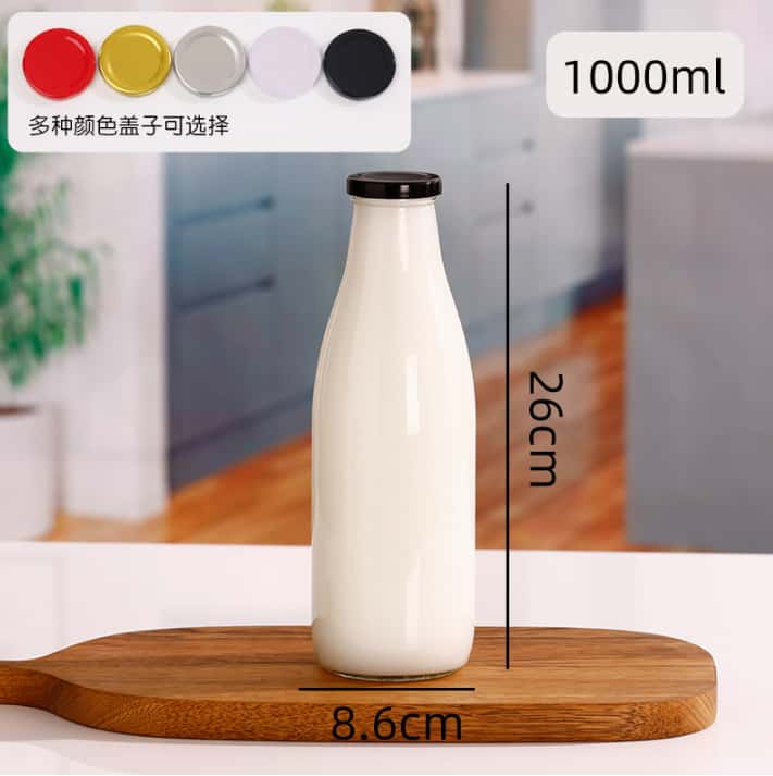 Glass milk bottles 1000ml