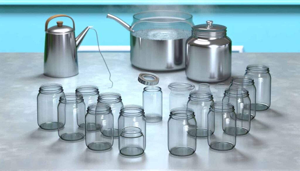 Sterilize glass jars by different ways