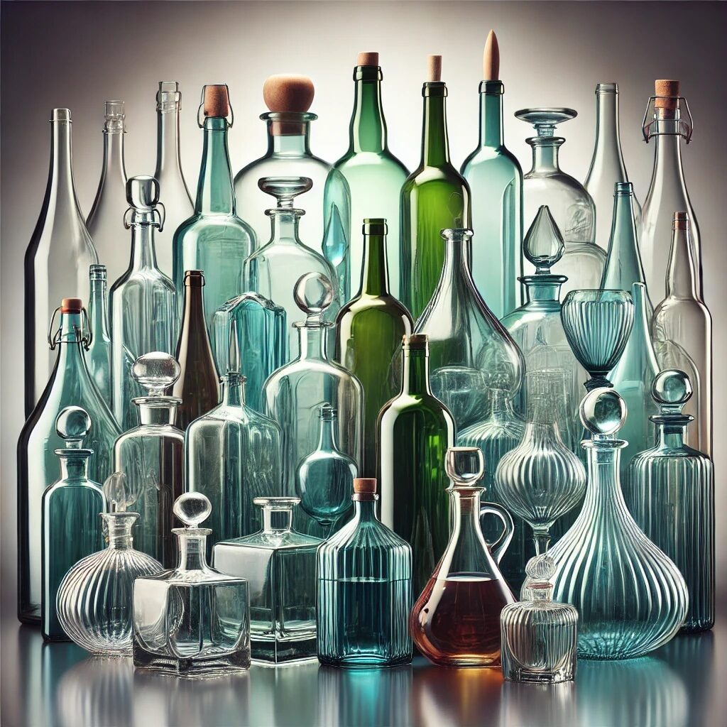 different glass bottle shapes