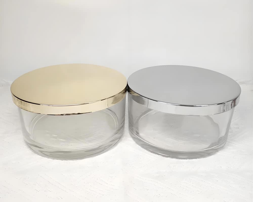 24 OZ Clear 3-Wick Cylinder Candle Jar with cap