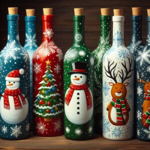 painted bottles for winter